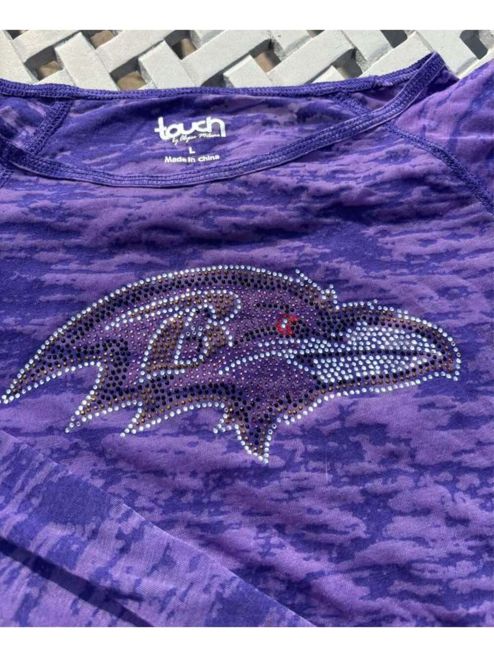 Touch by Alyssa Milano Baltimore Ravens Purple Long Sleeve Shirt Size L
